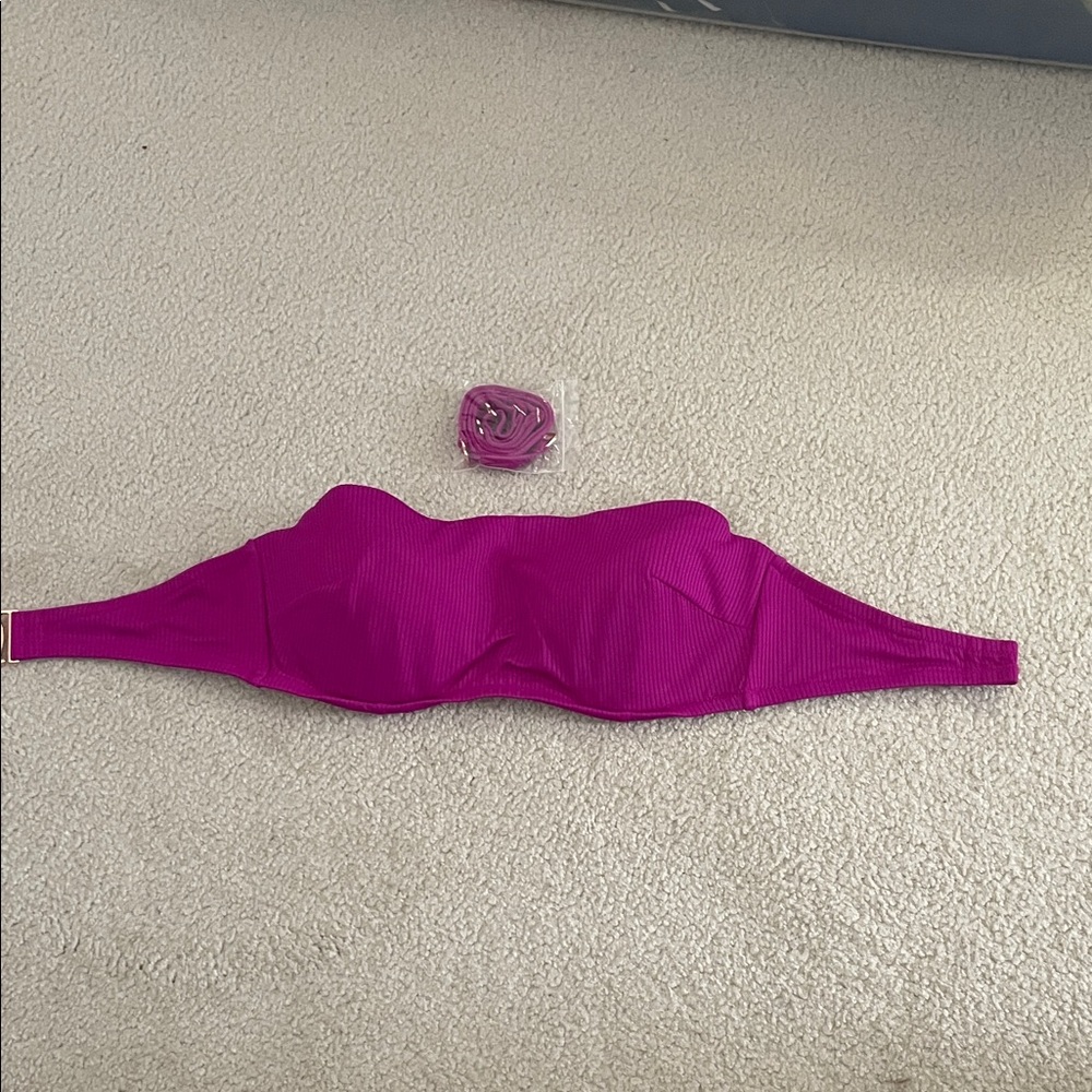 Shade & Shore bandeau bikini top with removable straps